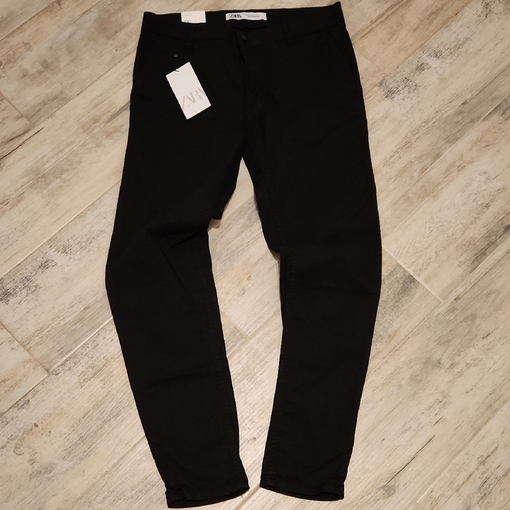 Zara Jet Black Skinny Dress Pants